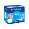 VERBATIM CD-R Printable 700MB 52x jewel case (bal=10ks) 43325