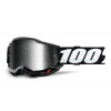 100% Detské motokrosové okuliare 100% Accuri čierne so strieborným plexi