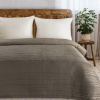 Prehoz na posteľ TARA, tmavo bežový Prehoz na posteľ TARA, tmavo bežový