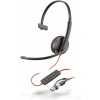 Poly Blackwire 3210, slúchadlá, USB-C/A adaptér, mono 8X214AA