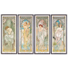 Plagát, Obraz - The Times of the Day (1899), Alfons Mucha, 40 × 24.5 cm