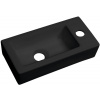 Sapho Small umývadlo 37x18 cm obdĺžnik klasické umývadlo-pultové umývadlo čierna AR495B