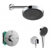 Hansgrohe Sprchový set s termostatom pod omietku, s telesom, priemer 25 cm, 3 prúdy, chróm SANI21HHH006-HG
