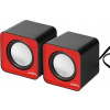 Audiocore Kompaktné mini stereo reproduktory PC Počítačový notebook USB Párový box červený Audiocore