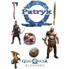 CUKROVÁ TLAČ jedlý obrázok na tortu Cukrová hmota GOD OF WAR HRA GOW + MENO #5