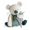 Plyšová koala s mláďatkom Yoca le Koala Pyjama Bag na odloženie pyžama Doudou et Compagnie modrá 40 cm od 0 mes DC3671