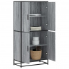 Skříň highboard šedá sonoma 68 x 35 x 139 cm kompozitní dřevo Šedá 3300833