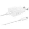 Nabíjačka do siete Samsung EP-T2510, USB-C, 25W + USB-C kábel 1m (EP-T2510XWEGEU) biela
