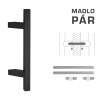 FT - MADLO kód K31Z 25x25 mm UN pár Rozteč madla: 210 mm, Dĺžka: 400 mm, Rozmer profilu madla: 25x25 mm CIM - čierna matná (FNO)