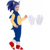 Detská kombinéza - A5830 letný oblek 130 modrý (Detský kostým Sonic Halloween kostým 4-6 rokov)
