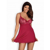 Dokonalá košieľka Rosalyne babydoll - Obsessive S/M bordó