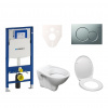 S-line Cenově zvýhodněný závěsný WC set Geberit do lehkých stěn / předstěnová montáž+ WC Pro 111.300.00.5ND3