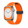 eses Silikónový remienok pre Apple Watch - Magnetický oranžový L - 38mm, 40mm, 41mm