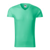 MALFINI Tričko Slim Fit V-neck 146, krátký rukáv, pánské MAL-1469517 2XL Mátová