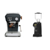 Ascaso Dream PID, Anthracite + Eureka Helios 75, black