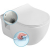 Sapho BRILLA závesná WC misa s bidet. spŕškou, Rimless, 36,5x53 cm, biela 100612