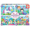 Puzzle rozprávky Fantasy Friends Progressive Educa veselé deti 20-40-60-80 dielne od 4 rokov