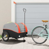 vidaXL Vozík za bicykel, čierno oranžový 45 kg, železo 94152