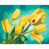 Vymalujsisam.sk Maľovanie podľa čísiel - Tulipány a lienka Veľkosť: 40x50cm, Rám: Bez rámu, iba zrolované plátno