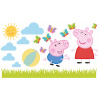 Detské samolepky na stenu - Wall Sticker Deti Set Peppa Pig bájku (Detské samolepky na stenu - Wall Sticker Deti Set Peppa Pig bájku)