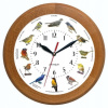 Hodiny - Drevené hodiny s vtákmi vtákov Záclony ATW301P (Hodiny - Drevené hodiny s vtákmi vtákov Záclony ATW301P)