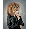 ZUTY Maľovanie podľa čísel - LEV V OBLEČENÍ Rámovanie: bez rámu a bez vypnutia plátna, Rozmer: 80x100 cm