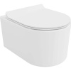 Mexen Sofia, závesná WC misa 490x360x355 mm, Rimless Tornádo + WC sedadlo z duroplastu, biela lesklá, 30540100T