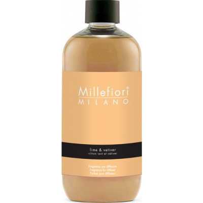 Millefiori Milano Natural Lime & Vetiver - Limetka a vetiver Náplň difuzéra pre vonná steblá 250 ml