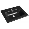 Sapho SIDRA umývadlo 61x46cm, liaty mramor, čierna mat SD061B