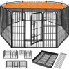 Kovová ohrádka pre psíkov a šteniatka 8-dielna 60 x 80 cm