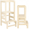 Dechland Detská učiaca veža, kuchynský schodík s nastaviteľnou výškou - natural Dechland