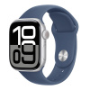 Apple Watch Series 10 GPS + Cellular 46mm Silver Aluminium Case with Denim Sport Band - S/M (Apple Watch Series 10 GPS + Cellular 46mm Silver Aluminium Case with Denim Sport Band - S/M)