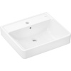HANSGROHE Xanuia Q zápustné umývadlo na dosku s otvorom (spodná strana brúsená), s prepadom, 550 x 480 mm, biela, 60238450