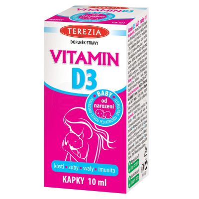 Terezia Vitamin D3 Baby od 1.měsíce 400 IU 10 ml