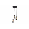Rabalux 5339 závesný luster Oberon 3x40W | E14 | IP20 - kávová, jantárové sklo