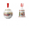 Vánoční set porcelánové Mini ozdoby zvonek/koule, Christmas Sounds, 5/Ø 4,5 cm Rosenthal (Rosenthal Hutschenreuther kolednící 2023 Renáta Fučíková)