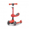 Milly Mally Trojkolesová Balančná Kolobežka-scooter So Sedadlom Fuzzy Pre Deti Red