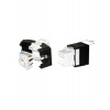 XtendLan Keystone jack RJ45, CAT6, UTP, zaklapávací, bílo-černý (KESW6NZIPX)