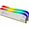 Kingston FURY Beast RGB biela 32GB [2x16GB 3200MHz DDR4 CL16 DIMM] KF432C16BWAK2/32