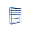 Policový regál Trestles RH 2000x1400x450, nosnosť 1800 kg, 6 políc Farba: modrá, Typ police: biela MDF 5 mm