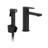 Ravak CHROME II 112.00BL umývadlová batéria s bidet. sprchou čierna X070462