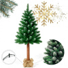 Umelý borovicový stromček pokrytý snehom s kovovou základňou, 150 cm CHO08
