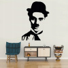 Charlie Chaplin portrét - vinylová samolepka na stenu 139x100cm