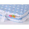 MAMO-TATO Set Minky Blanket 75X100 + Pillow Peas modrá / biela - zateplená