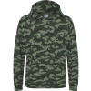 Just Hoods Detská mikina cez hlavu JH014J Green Camo 3/4 (XS)