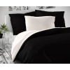 Kvalitex LUXURY COLLECTION - čierne/biele saténové obliečky 220x200, 2x70x90 cm