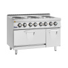 Elektrický sporák s rúrou - 19,1 kW - 6 platní - 120 x 73 cm - Pro 730 Series - Royal Catering RCEC-120/700OV6B
