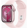 Apple Watch Series 9 45mm Růžový hliník se světle růžovým sportovním řemínkem M/L