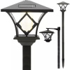 Záhradná solárna lampa, stĺp 150 cm, teplá biela