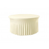TENTino Elastický obrus SKIRTING na okrúhly stôl 180 cm Farba obrusu: KRÉMOVÁ / IVORY